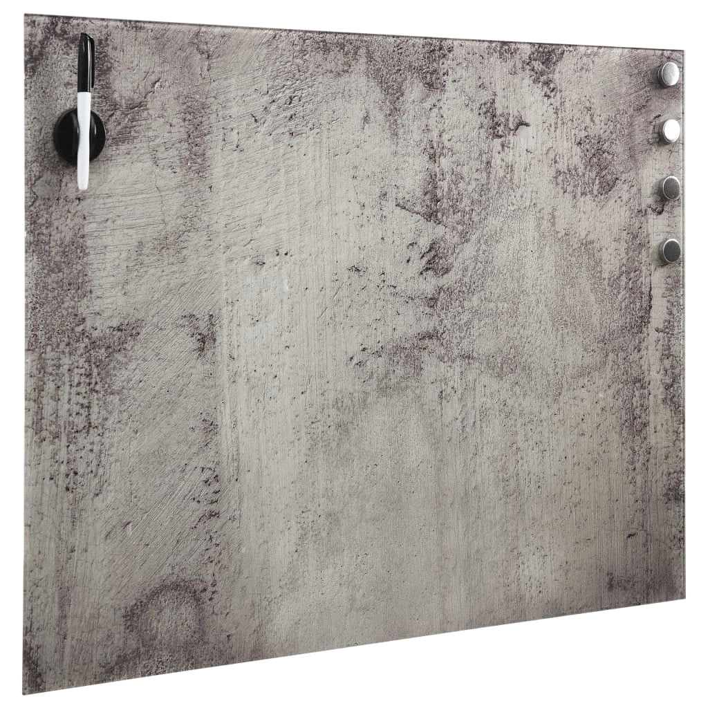 Lavagna magnetica pannello per scrivere scuola casa ufficio vetro da parete 60 x 60 cm grigio 02_0045510