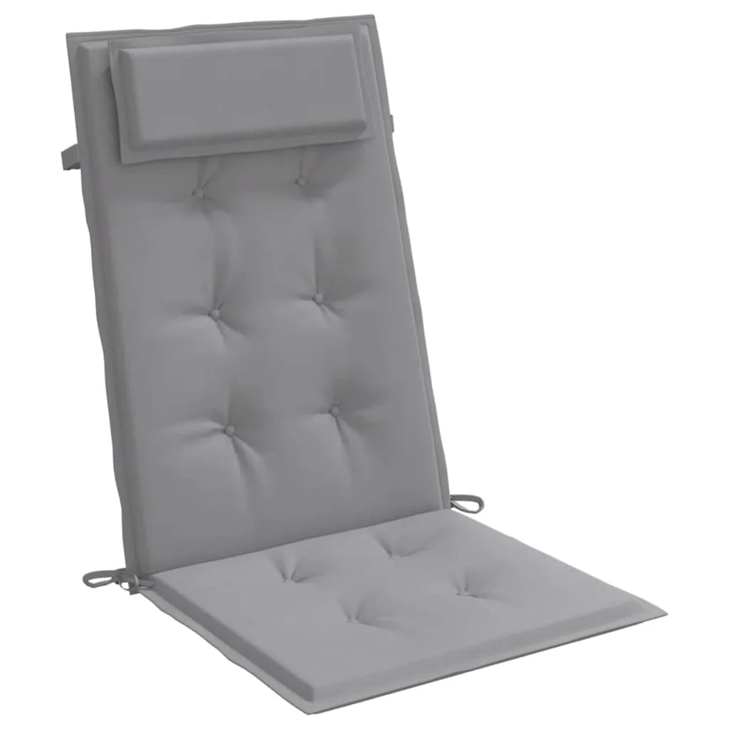 Cuscini per Sedia Schienale Alto 6 pz | Cuscini per sedie Grigio Tessuto Oxford
