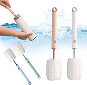 Set di spazzole per bicchieri in 4 pezzi, spazzola per bicchieri, spazzola con pennello con lunga manica, spugna regolabile per pulire calici, tazze e bicchieri, vasi da liquidi, termos.