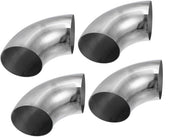 Flessi di scarico in acciaio inossidabile SS304 - 4 pezzi - 90 gradi - 1,5 mm di spessore - resistente all'ossidazione - duraturo