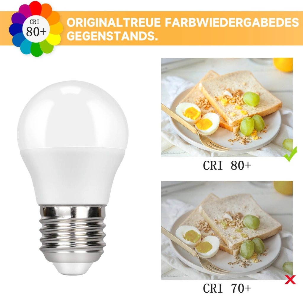 ZMH Lampadina Set di 6 LED E27 Bianca 5W 3000K Lampadina Bianca Calda Lampada a Risparmio Energetico Senza Sfarfallio