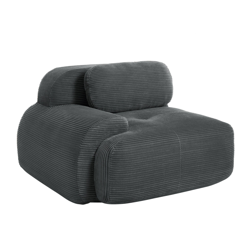 Divano angolare Hamlet LSF - Zephmum- Tessuto Cordstoff-Grey