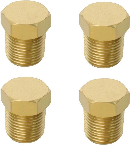 Fissaggio a goccia in ottone per tubi 1/8" NPT - 4 pezzi.