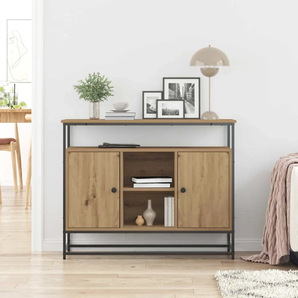 Credenza | Madia | Buffet da pranzo | Armadio da pranzo Rovere artigianale 100 x 35 x 80 cm Legno multistrato