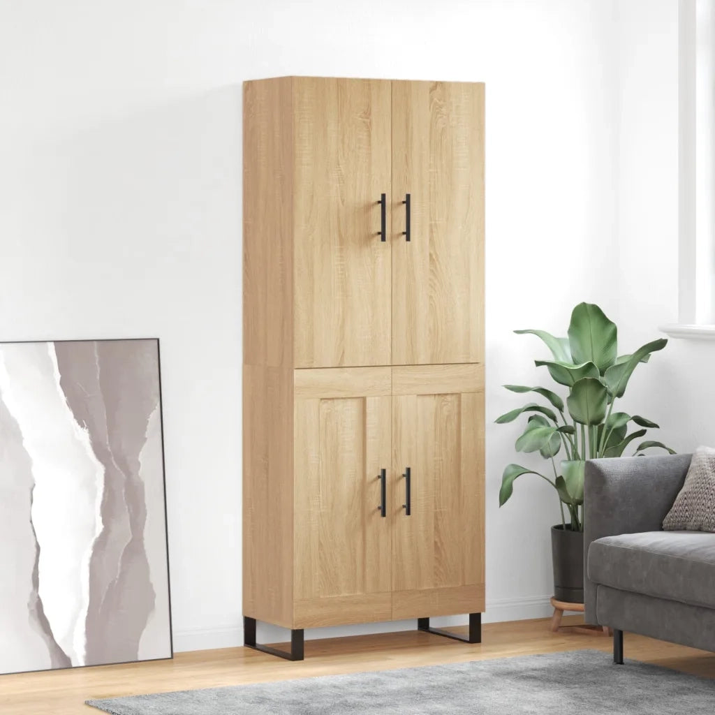 vidaXL Credenza Rovere Sonoma 69,5x34x180 cm in Legno Multistrato