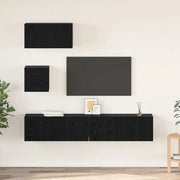 vidaXL Set mobile TV 4 pcs Rovere nero 80 x 30 x 30 cm