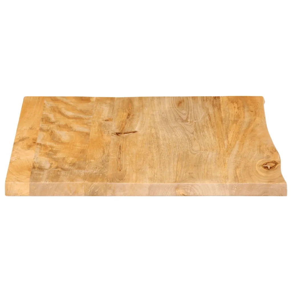 Piano Tavolo Bordi Vivi 80x80x3,8 cm in Legno Massello di Mango 370506