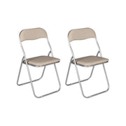Set di due sedie Antenore, colore beige, Misure 43 x 47 x 78 cm
