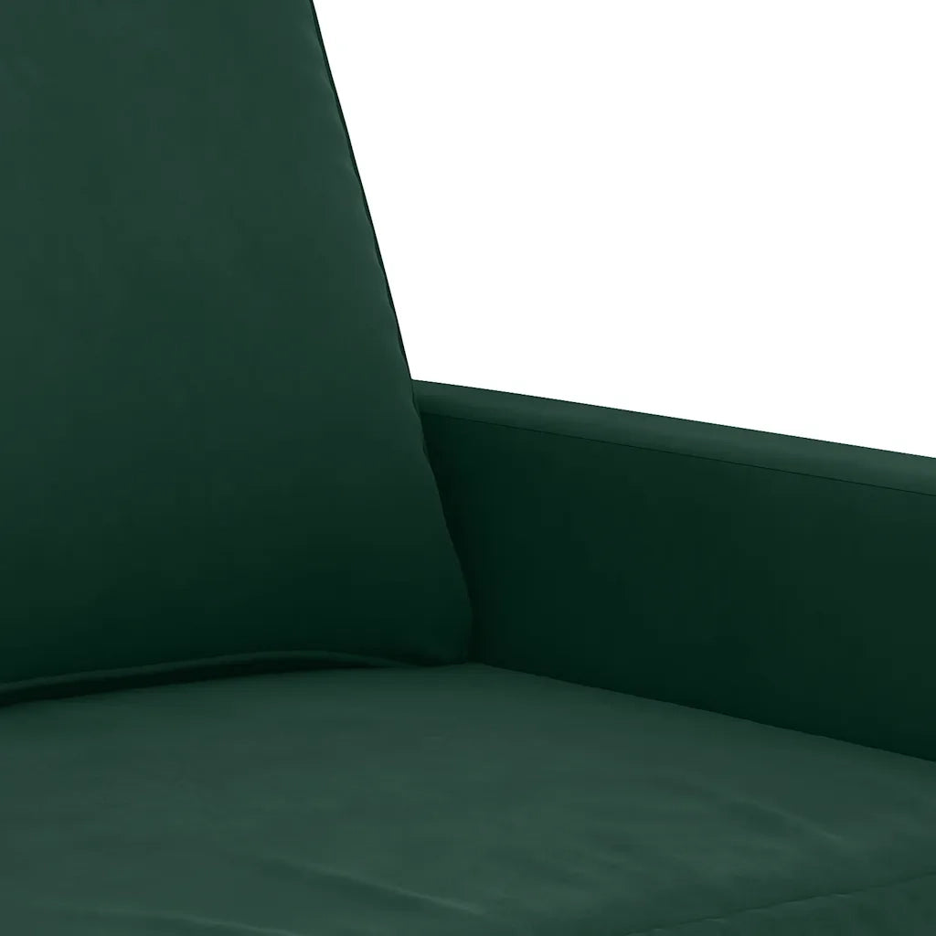 Set di Divani 2 pz con Cuscini Verde scuro in Velluto 3201518