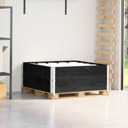 vidaXL Paretali per Pallet 2 pz Neri 100x100cm Legno Massello di Pino