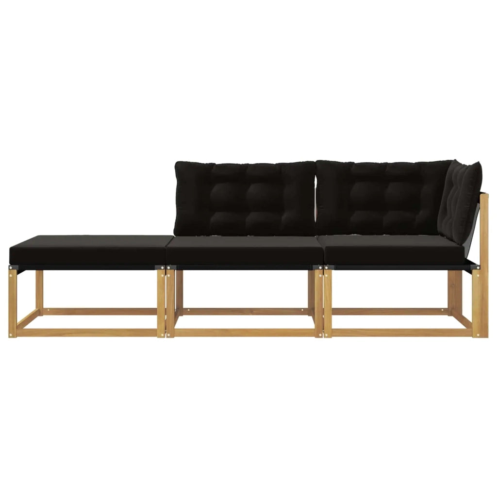 Salotto da Giardino-Divano componibile Sezionale con cuscino Bianco 241,5 x 83 x 73 cm 922009