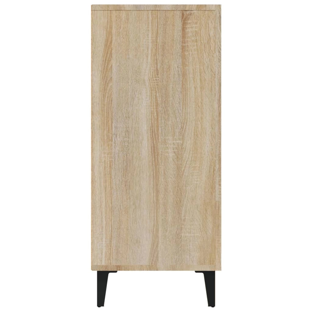Buffet credenza cassettiera armadio mobile contenitore organizer cucina soggiorno rovere Sonoma 90 x 34 x 80 cm legno ingegnerizzato marrone 02_0031733