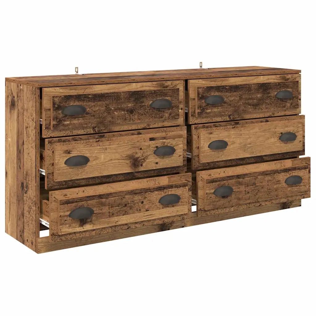 Sideboards con cassetto 2 pcs Legno vecchio 70 x 35,5 x 67,5 cm 3402653