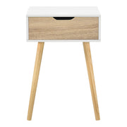 Tavolino per mobile soggiorno con cassetto PVC 60 cm bianco 03_0006162