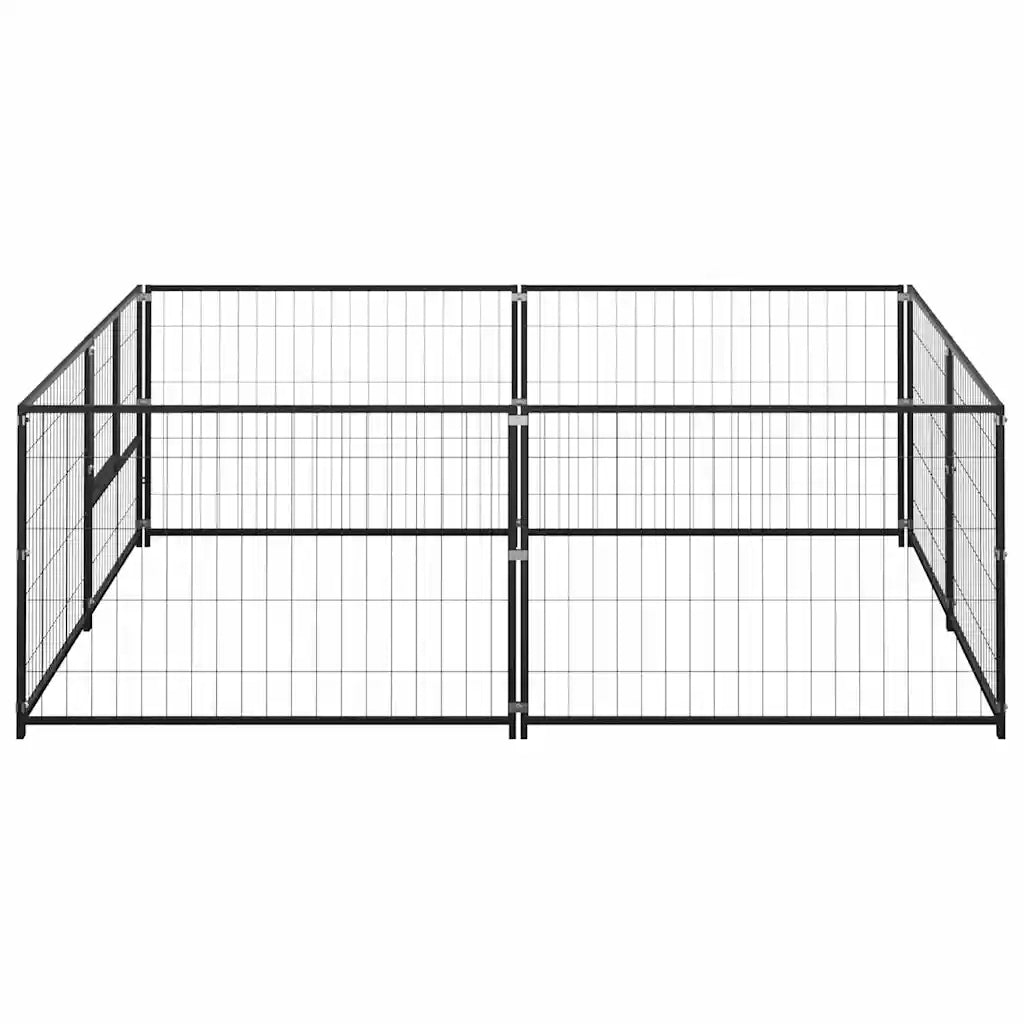 Gabbia per Cani Nera 4 mÂ² in Acciaio cod mxl 49231