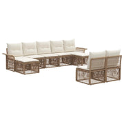 Set Divano da Giardino 9 pcs Beige polyrattan 3434946