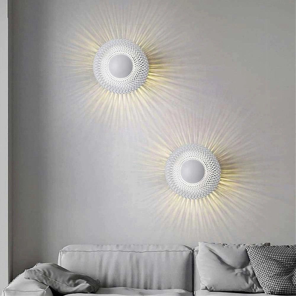 Trade Shop - Applique Da Muro Stile Industriale Lampada Decorativa In Metallo Attacco G9 Aq48 - Bianco