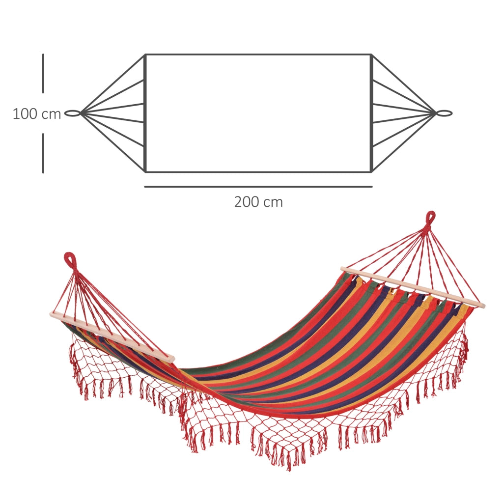Amaca da giardino ¨C zephmum ¨C multicolore 200x100 cm in legno
