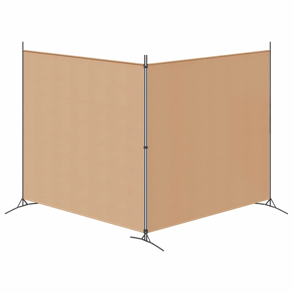 Divider Stanza a 2 Pannelli Beige 348 x 180 cm Tessuto 42039231