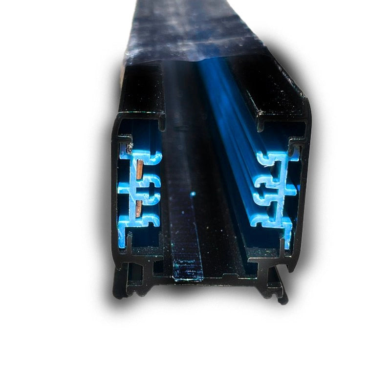 Sistema Illuminazione Binario Trifase Nero, Binario Connettori Giunti Accessori (Binario 3M)