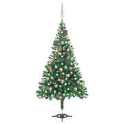 Set Albero Natale Artificiale con LED e Palline 120 cm 230 Rami  cod mxl 20617