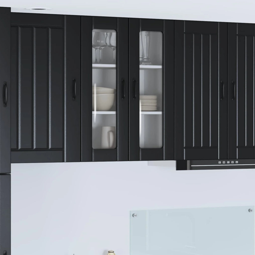 Mobile da cucina-Armadio da cucina Nero 60 x 31 x 80 cm Legno multistrato 531668