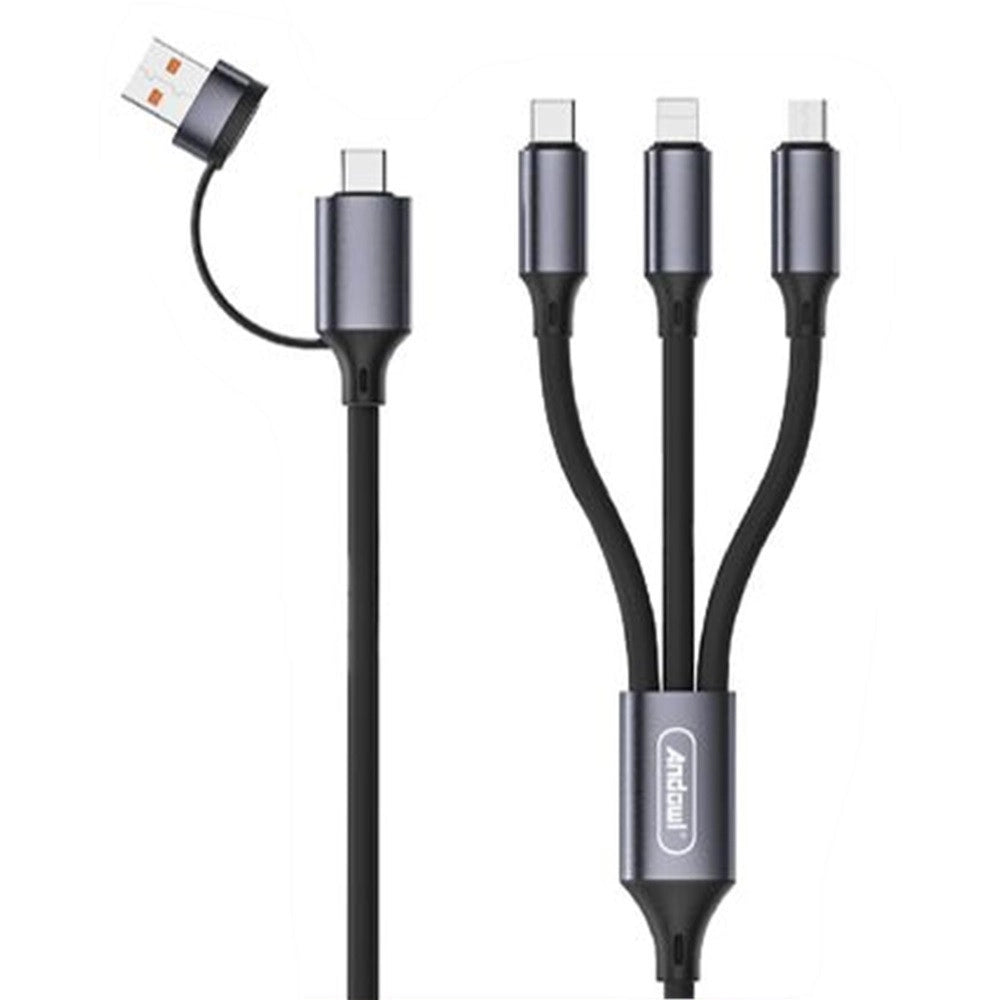 Trade Shop - Cavo Di Ricarica Rapida Trasferimento Dati Usb A Micro Usb / Lightning / Type-c Q-sj57 -