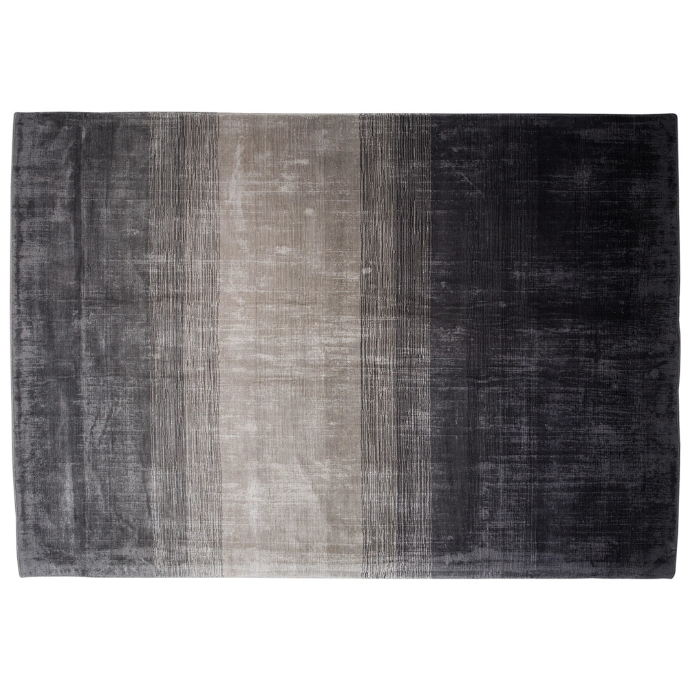 Tappeto Grigio con Nero 160 x 230 cm Effetto Ombre Viscosa Soggiorno Moderno