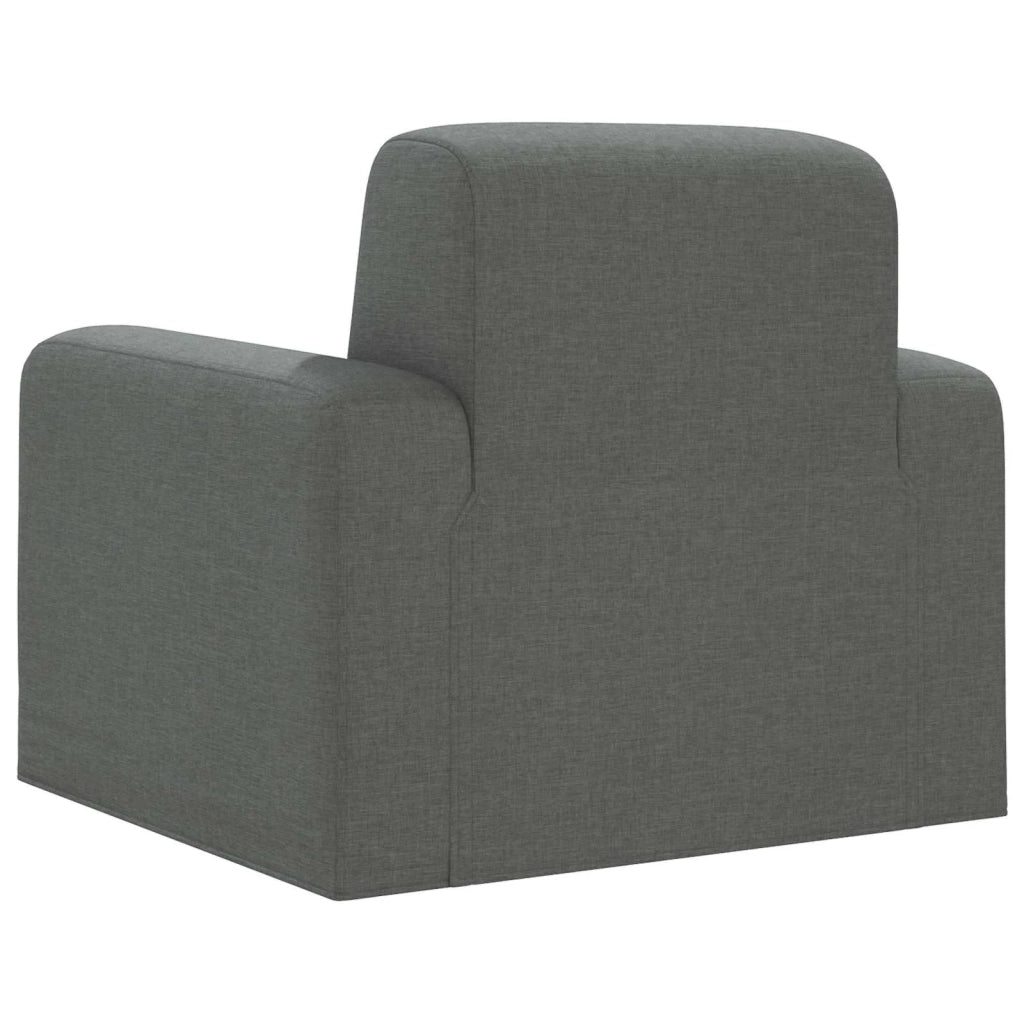 Poltrona-Divano Sedia-Poltroncina Grigio Scuro Tessuto 673781