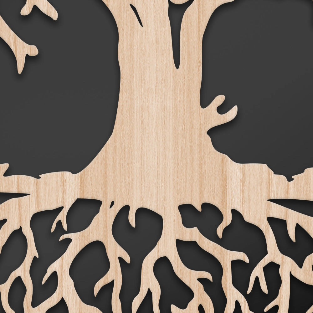 ALBERO DELLA VITA - Quadro arredo LASERCUT composito Legno e PVC Misura: 60x60 cm