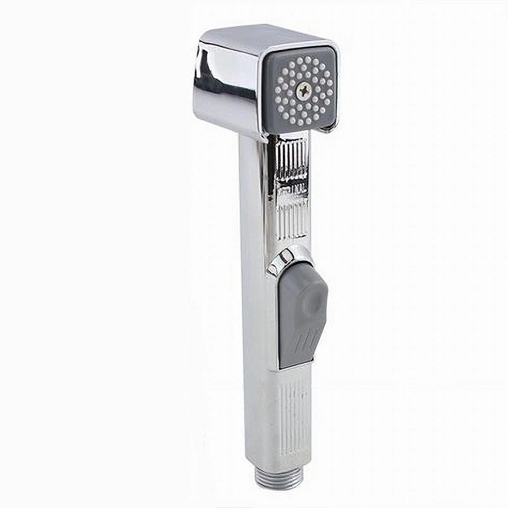Trade Shop - Doccetta Spruzzatore Bidet Wc Doccia Shattaf Pulizia 18 Cm Silver Squdrato 87549 -