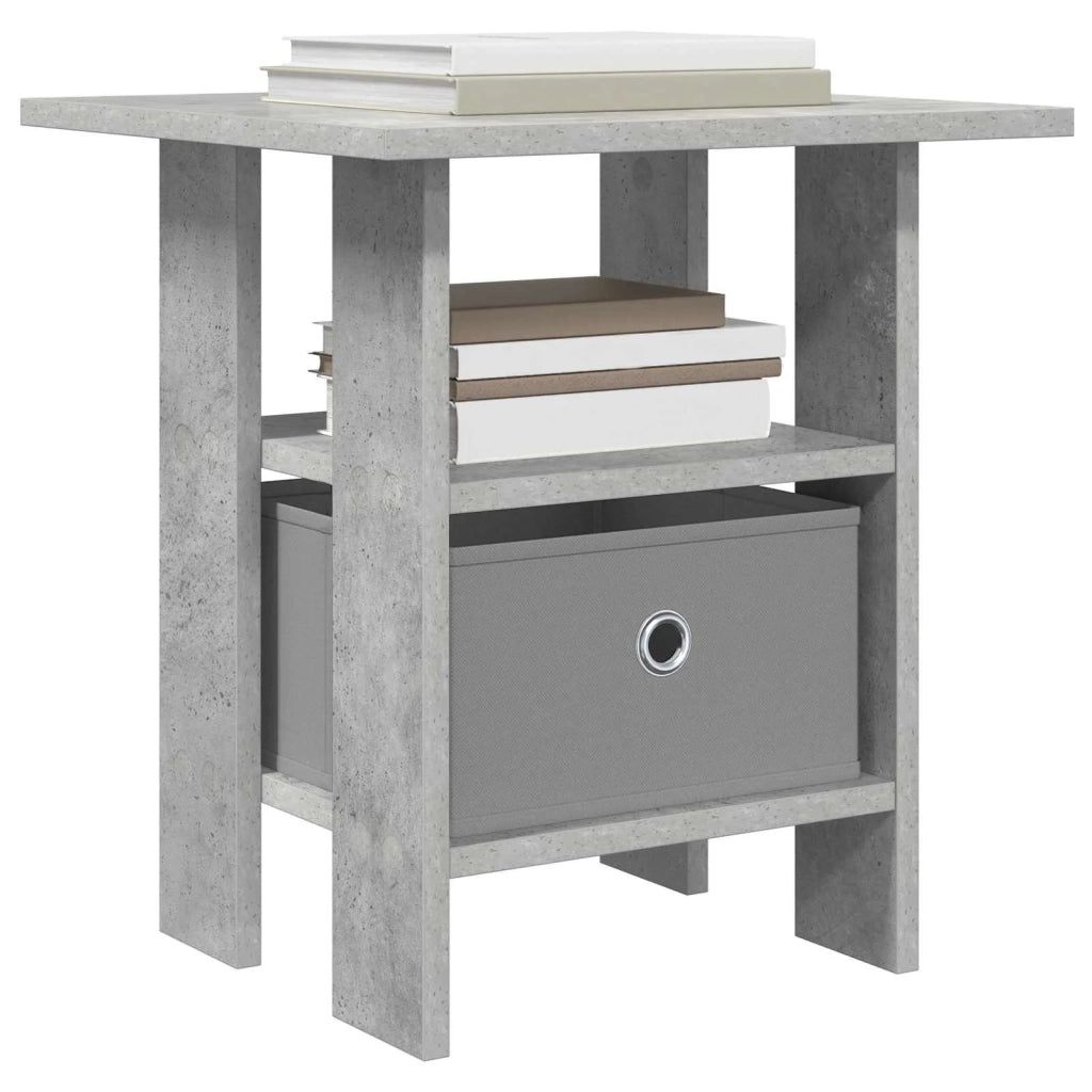 Comodino Grigio cemento 41 x 40 x 45 cm Legno multistrato 8000426