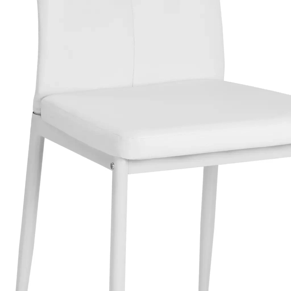 Sedie da Pranzo 4 pz Bianche in Similpelle cod mxl 12092