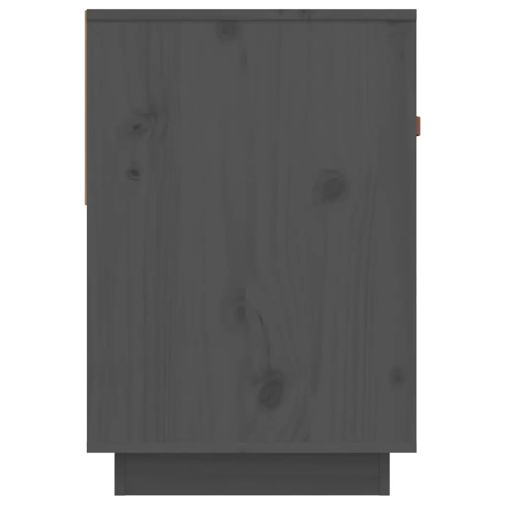 Mobile Porta TV Grigio 90x40x60 cm in Legno Massello di Pino 821524