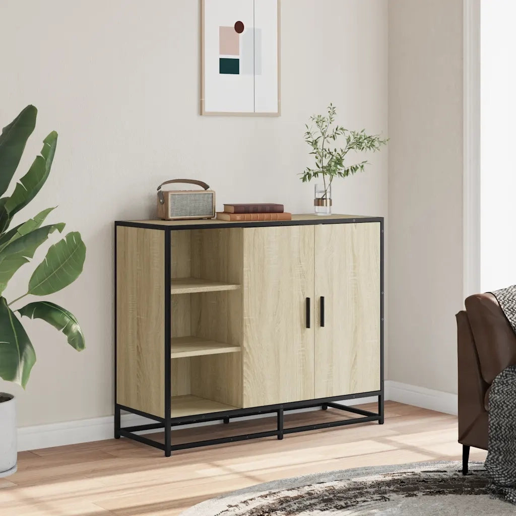 Credenza Rovere Sonoma 92x35x76 cm in Legno Multistrato 849020