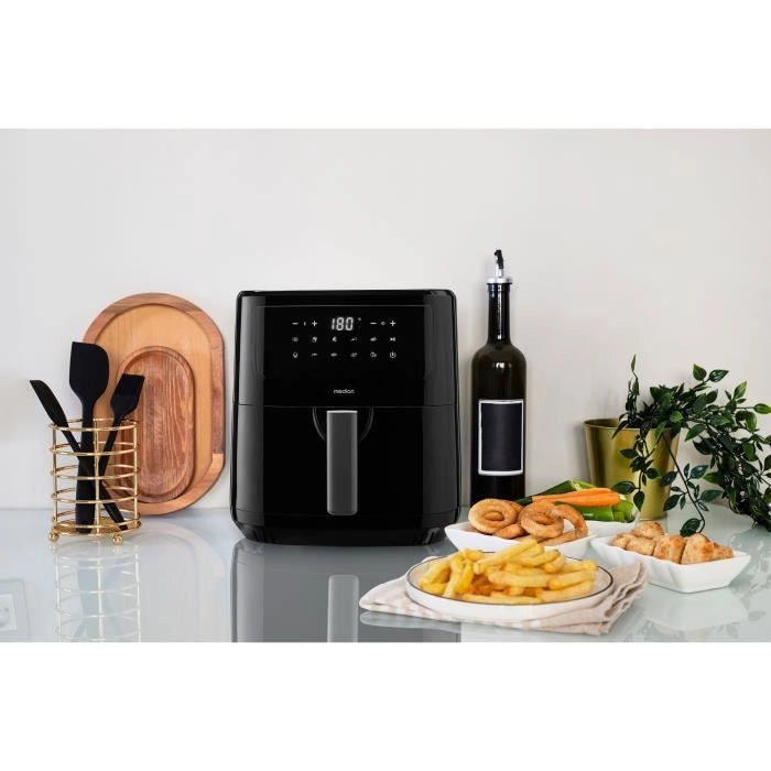 Friggitrice ad aria calda - MEDION - 50072999 - 2150 W - Touch screen - 9 programmi - Nera