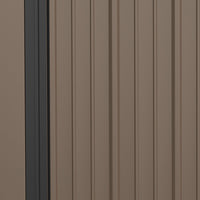 Casetta Box da Giardino 161,5x94,5x196 cm Porta Attrezzi con Catenaccio in Acciaio Marrone