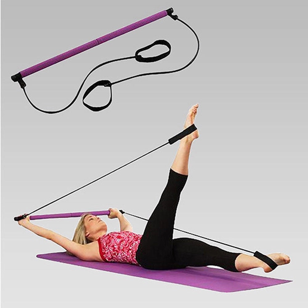 Trade Shop - Attrezzo Elastico Long Esercizi Braccia Resistenza Pilates Corda Elastica -