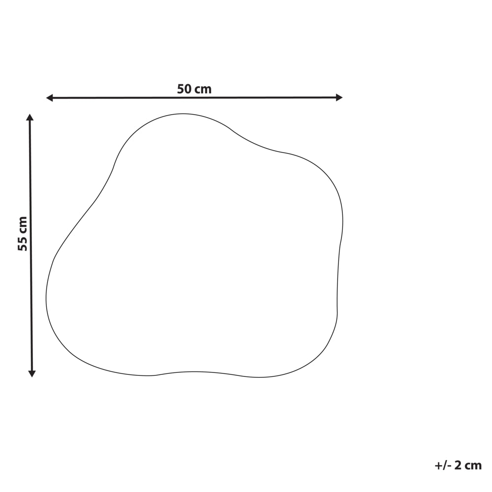 Specchio da parete ovale in vetro argentato 50 x 55 cm senza cornice stile moderno soggiorno camera da letto