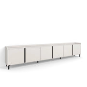 Mobile TV Soggiorno, 309x61x35 cm, Per TV fino a 80", Design industriale, Beige