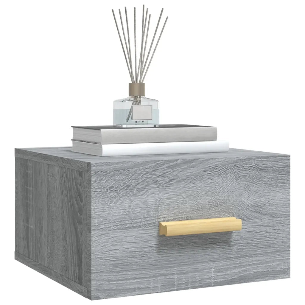 Comodini a Muro 2 pz Grigio Sonoma 35x35x20 cm cod mxl 30542