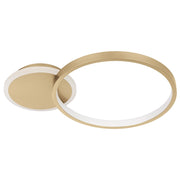 Plafoniera Moderna Gafares Alluminio Oro Luce Led Integrato 15W Ip20