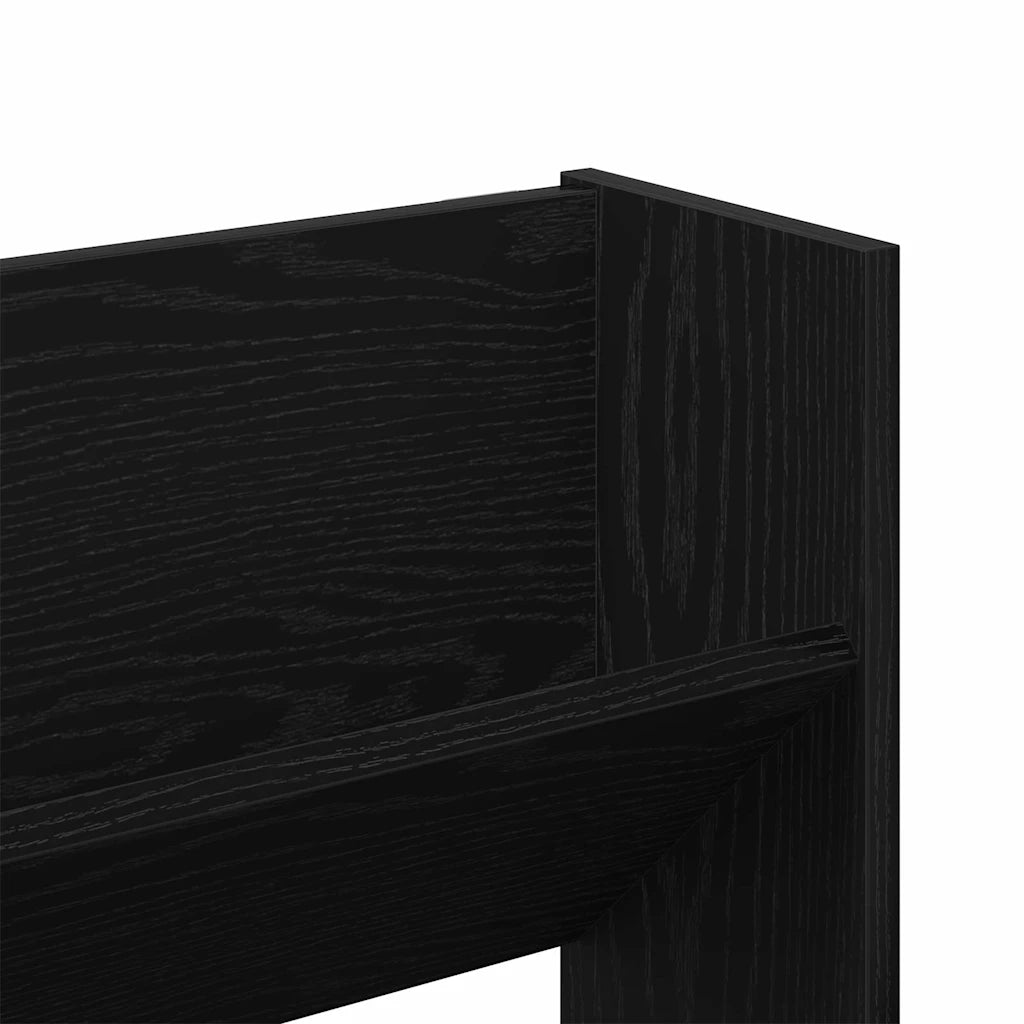 vidaXL Armadi per scarpe da muro Altro Rovere nero Legno multistrato