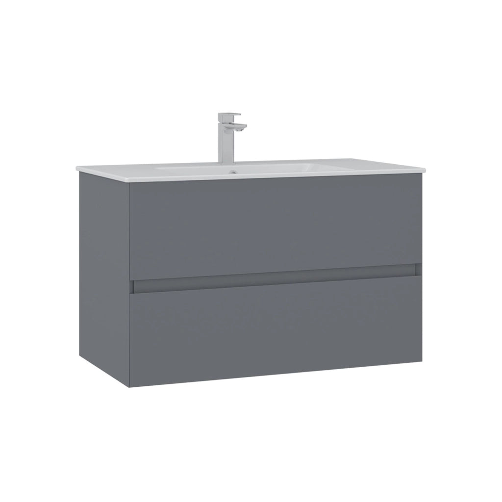 Mobile lavabo "Nest 91 v2" - 91 x 51 x 55 cm - Grigio opaco