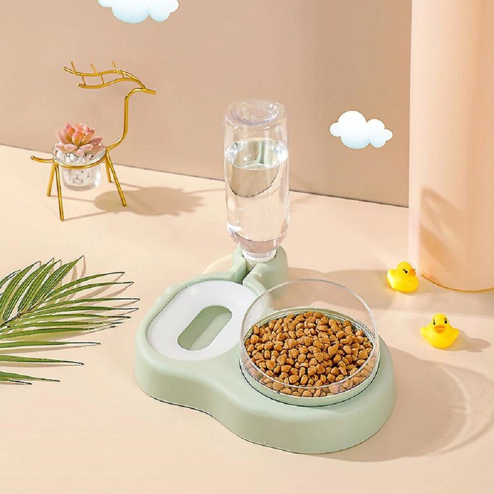 Trade Shop - Set Distributore 2in1 Alimentatori Automatici Acqua Alimenti Ciotole Cani Gatti -