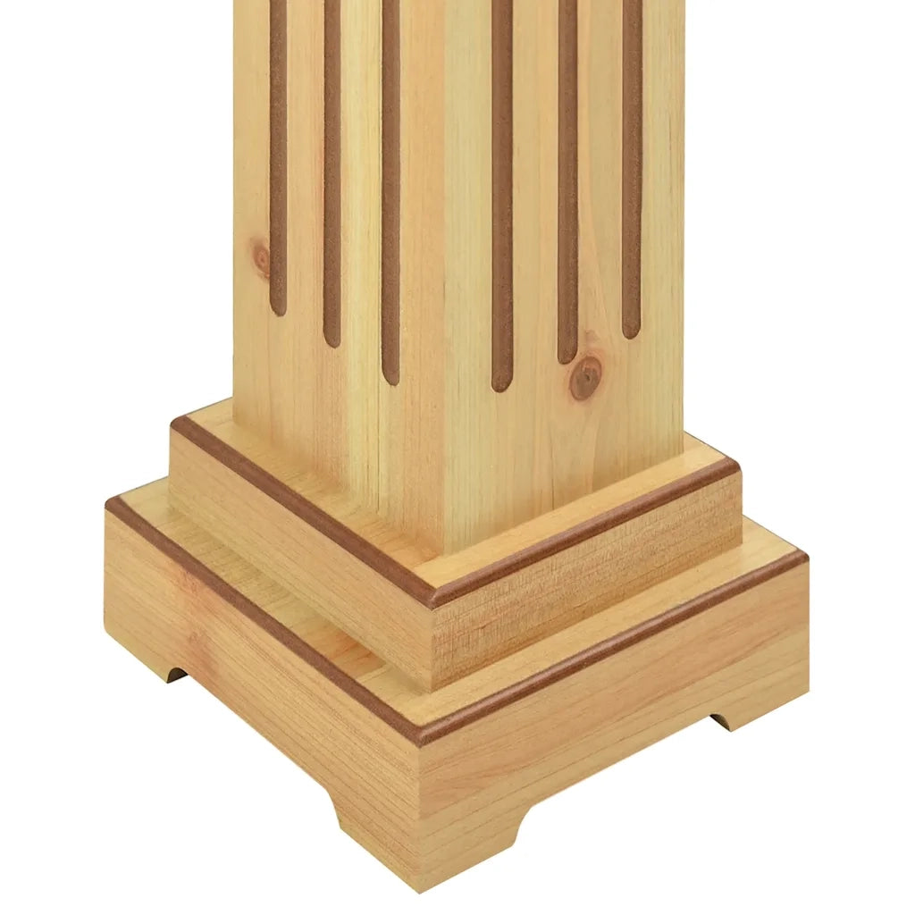 Piedistallo per piante | Sostegno per piante Quadrato Classico Legno 17x17x66 cm MDF