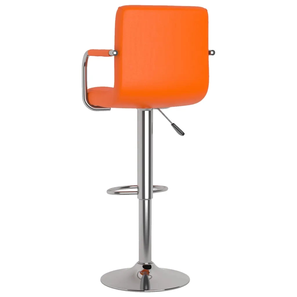 Sgabelli da Bar 2 pz Arancioni in Similpelle 334600