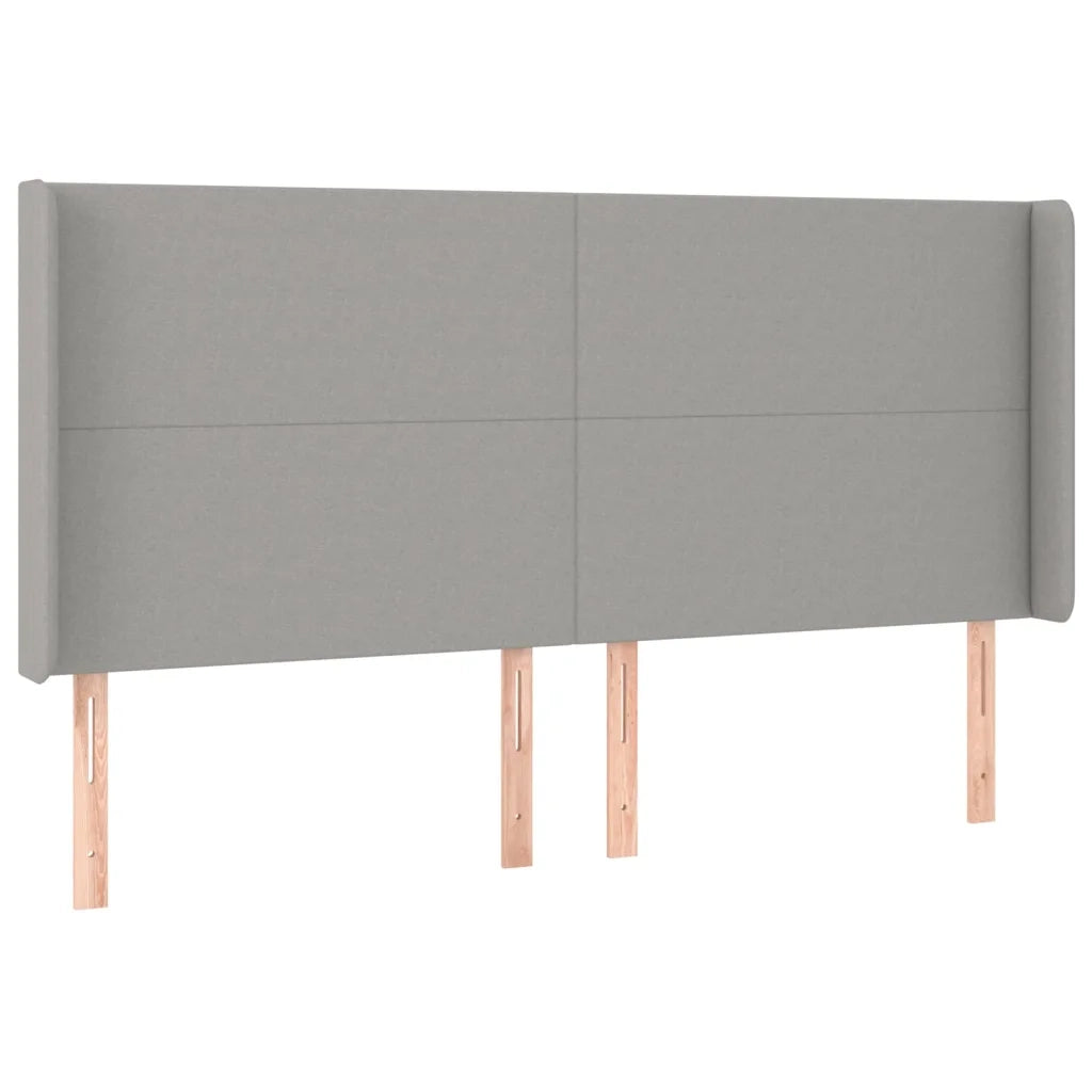 Letto a Molle Materasso e LED Grigio Chiaro 160x200 cm Tessuto cod mxl 60934