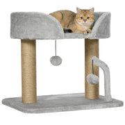 Albero per Gatti con Tiragraffi ¨C Zephmum ¨C 48x38x42 cm Grigio