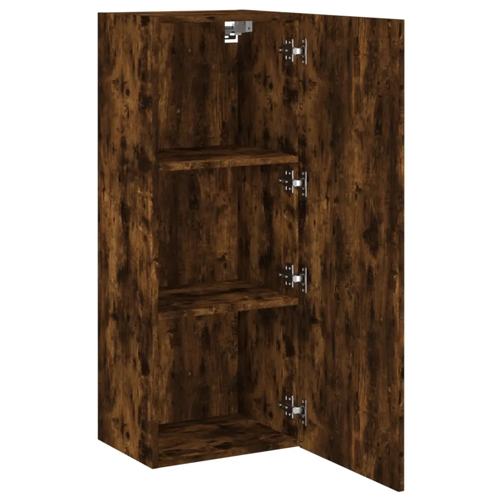 Mobile TV a Parete-Mobile TV a Muro Rovere Fumo 40,5x30x102 cm Legno Multistrato